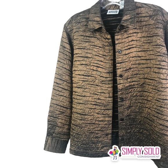 Chico's Design Women's Jacket 3/4 Sleeve Brown Button-Up Collared Lightweight 0 - Picture 3 of 6